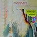 La Dame Hemlex en escarpins blancs / Hemtex Lady in white high heels shoes -  Ängelholm  /  Suède - Sweden.  23 octobre 2008 - Négatif RVB aux couleurs ravivées