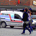 Peab Opel combo in white sneakers and high-heeled boots /  Duo Peab - Baskets et bottes à talons hauts - Ängelholm /    Suède - Sweden.  23 octobre  -  Postérisation