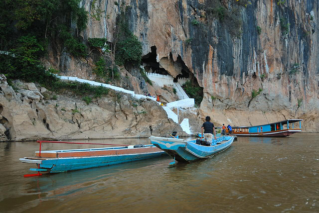 Tham Ting at the Mekong riverside