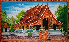 Painting of Wat Xieng Thong