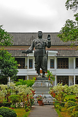 Statue of Sisavang Vong on the palace grounds