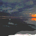 Coucher soleil au belvédère /  Viewpoint sunset  - Dans ma ville / Hometown -  2 mars 2010   -  Éclaircie et  postérisée