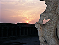 Sunset at Krishna Temple