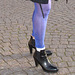 La Dame blonde Hoss Oss Fär en bottines sexy à talons hauts /  -  Hoss Oss Fär Swedish blonde mature in short high-heeled Boots