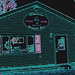 Eatz Pizza Subs Snack Bar restaurant  / Rutland,  Vermont -  16 juin 2007 - Contours de couleur en négatif