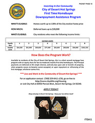 Downpayment Assistance Program flyer