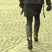 Dimani Swedish blond Lady in Dominatrix Boots /  Blonde suédoise en bottes à talons aiguilles -  Ängelholm / Suède - Sweden.   23-10-2008- Photo ancienne /  Vintage