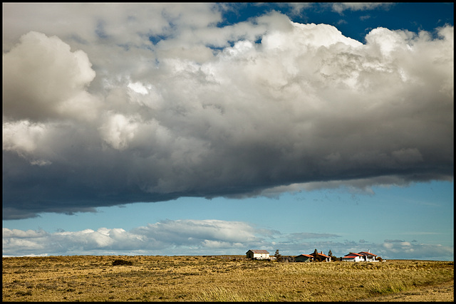 cloud bank and little houses