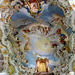 Wieskirche: Die grandiosen Deckengemälde im Zentrum der Kirche. . ©UdoSm