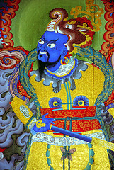Painting of a demon inside the Kurjey Lhakhang temple
