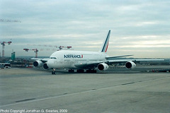 Airbus A380 in Paris Charles de Gaulle Airport, Picture 2, Paris, France, 2009