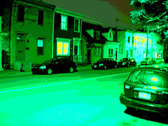 Halifax by the night  / Canada.  June / Juin 2008 - RVB photofiltré