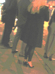 Blurry Danish blond Lady in black high heels shoes /  Copenhague -  25 octobre 2008 - Postérisation