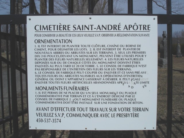 Cimetière St-André Apôtre