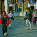 Children playing soccer in Mongar