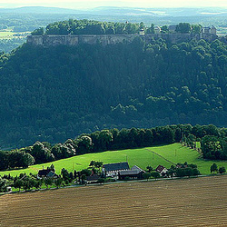 Blick vom Lilienstein auf Königstein