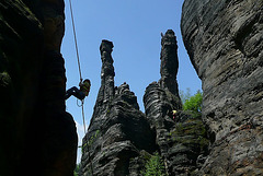 Klettern im Bielatal
