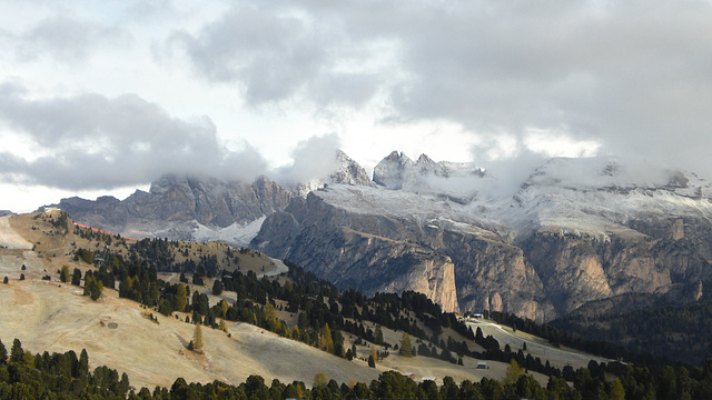 Die Sella in den Dolomiten (Südtirol)