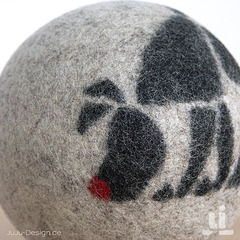 felted ball dog toy