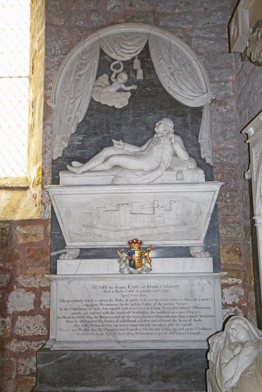 Memorial to Henry 2nd Earl of Darlington, Staindrop Church, County Durham