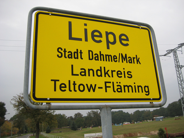 Ortseingang Bike - Liepe