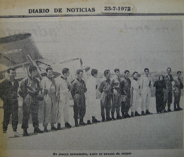 Aero Club Universitary of Lisbon, Course of Parachute Jumping, 1972