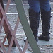 La Dame blonde Rikstelefon avec lunettes et bottes sexy / Rikstelefon Blond mature Lady with glasses in jeans and flat sexy Boots - Ängelholm  / Suède - Sweden.  23-10-2008