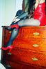 Mon amie / my friend Lady Roxy de l'Argentine / from Argentina with / avec permission - Red pumps / Escarpins rouges