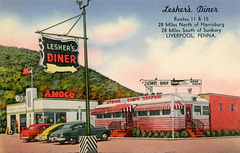 Lesher's Diner, Routes 11 and 15, Liverpool, Pa.