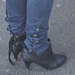 Young sexy Lady in pending straps high-heeled boots with tight jeans /  Jeune Suédoise en bottes de cuir à talons hauts aux courroies pendantes - Ängelholm / Suède - Sweden. 23 octobre 2008
