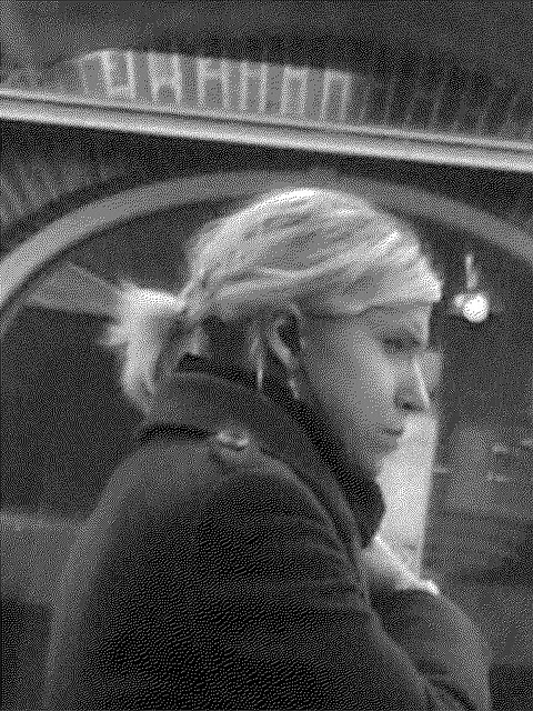Grande blonde séduisante en bottes à talons hauts / Tall red Swedish blond lady in high-heeled boots - Ängelholm / Suède - Sweden.  23-10-2008 - Tramage