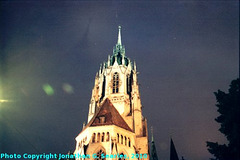 Kathedral Pfarrampt St. Paul at Night, Edited Version, Munchen (Munich), Bayern, Germany, 2010
