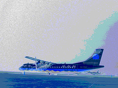 Avion Aero caribbean aircraft /  Aéroport de Varadero airport /  CUBA . 9-02-2010- Négatif postérisé
