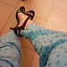 Christiane  / High heels fitting in pyjama