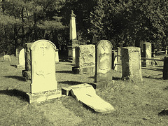 Old Burt cemetery /  Cimetière Old Burt - Près de Essex, NY- USA.  23 avril 2010 - Photo ancienne / Vintage