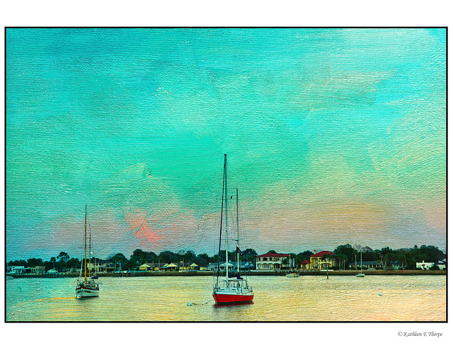 Sailboats and Reflections French Kiss Cote_d_Azure Texture