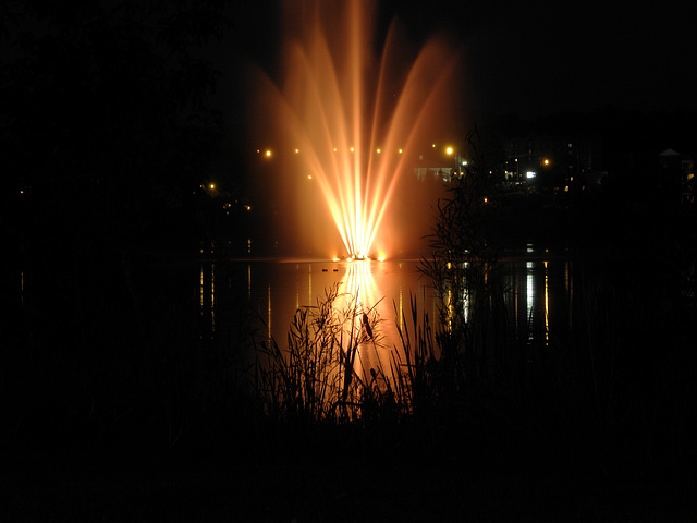 L'éclairage de la fontaine