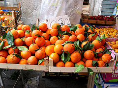 Orangen das Kilo zu 50 cent