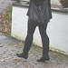 Jeune blonde Suédoise en bottes à talons plats / Young Swedish Blond Lady in flat boots and sexy outfit - Enehall Pensionat-  Båstad / Sweden - Suède.  21 octobre 2008.