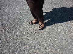 Christiane  -  Sandales de cuir à talons hauts / Leather high-heeled sandals
