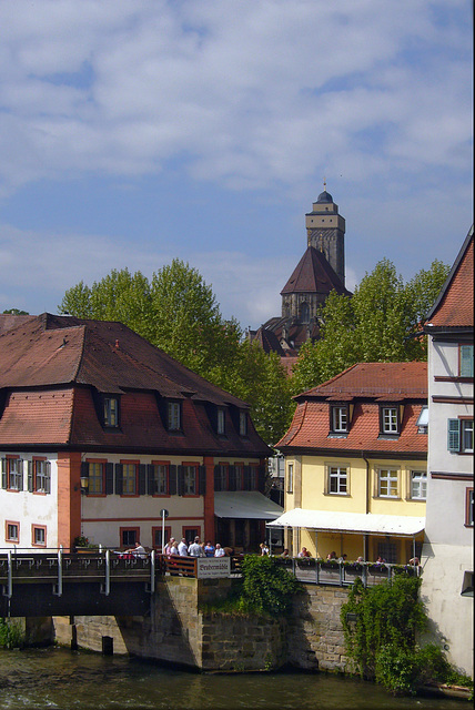 Blick vom Alten Rathaus zur Oberen Pfarre