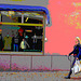 Swedish blond booted shopper with sexy boots /  Blonde suédoise en bottes sexy faisant ses courses - Ängelholm / Suède - Sweden.  23-10-2008- Postérisation