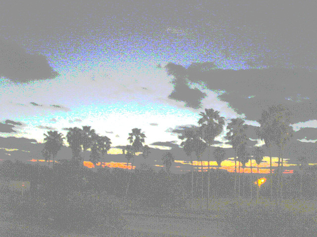 Lever de soleil / Sunrise -  Varadero, CUBA.  Février 2010 -  Photofiltré