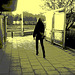 Young sexy Lady in pending straps high-heeled boots with tight jeans /  Jeune Suédoise en bottes de cuir à talons hauts aux courroies pendantes - Ängelholm / Suède - Sweden. 23 octobre 2008  - Vintage postérisé