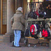 Dame Pladers d'âge mûr en talons plats / Pladers Swedish mature Lady on flats - Ängelholm / Sweden - Suède .  23-10-2008 Peinture à l'huile / Oil painting