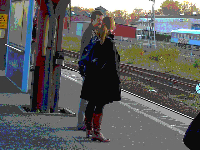 Pony tail redhead Lady in SS boots /  Rouquine " queuedechevallée " en bottes SS - Ängelholm  / Suède - Sweden.  23-10-2008- Postérisation