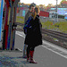 Pony tail redhead Lady in SS boots /  Rouquine " queuedechevallée " en bottes SS - Ängelholm  / Suède - Sweden.  23-10-2008- Postérisation