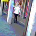 Triss blond Lady with a short skirt in high heels /  Blonde Triss en jupe courte et talons hauts - Ängelholm / Sweden - Suède. 23-10-2008 - Postérisation