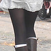 Typique jeune blonde suédoise en mini-jupe et bottes à talons hauts / Typical Swedish blond in high-heeled boots and miniskirt - sexy  - Ängelholm / Suède - Sweden.  23-10-2008