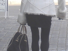 Triss blond Lady with a short skirt in high heels /  Blonde Triss en jupe courte et talons hauts - Ängelholm / Sweden - Suède. 23-10-2008